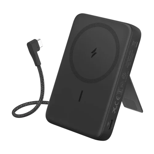 Anker Zolo Wireless Power Bank (10K, 30W, Built-In Usb-C Cable) -Black - Tashqila Anker Zolo Wireless Power Bank (10K, 30W, Built-In Usb-C Cable) -Black - Tashqila